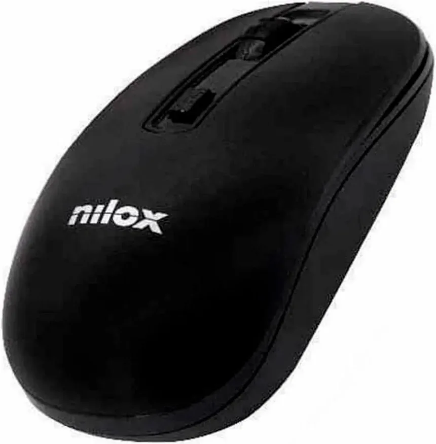 NILOX Souris optique sans fil ambidextre 1600DPI Noire - vue 2