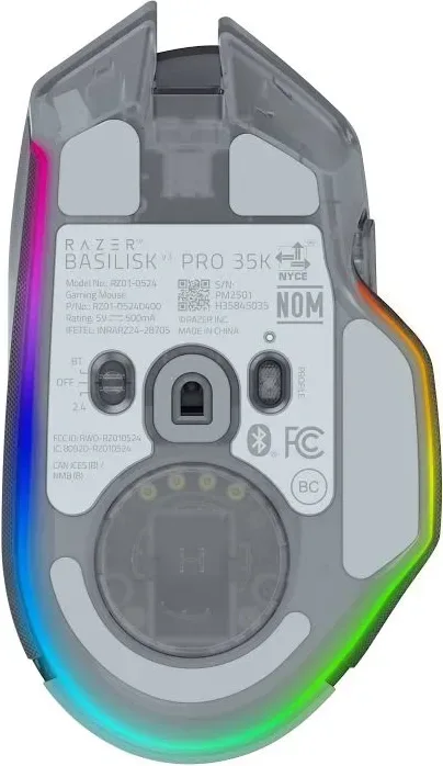 Razer Basilisk V3 Pro Phantom White - vue 3