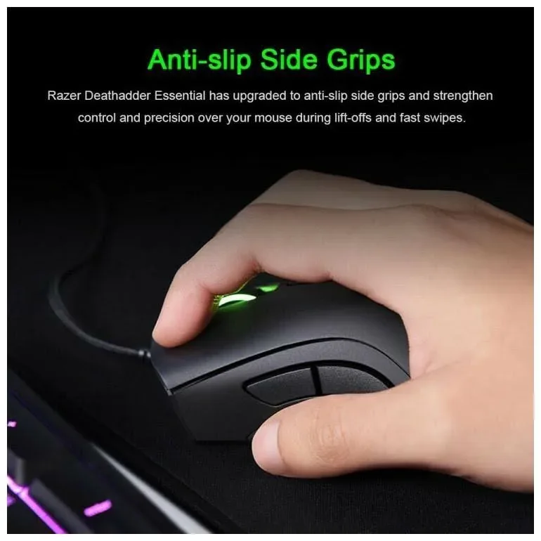 Razer DeathAdder Essential Blanc - vue 3