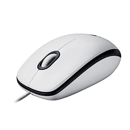 Logitech M100 souris filaire USB 1000 dpi blanche