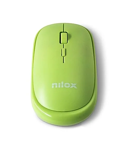 Nilox Mowi1001 Souris sans fil verte 1600 DPI