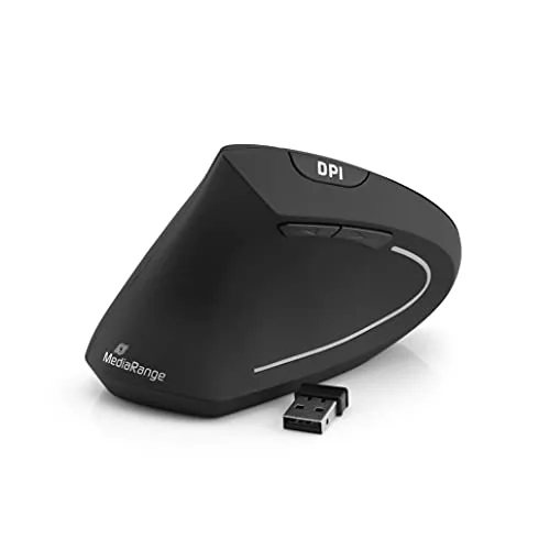 MediaRange MROS233 Souris verticale sans fil gaucher noire