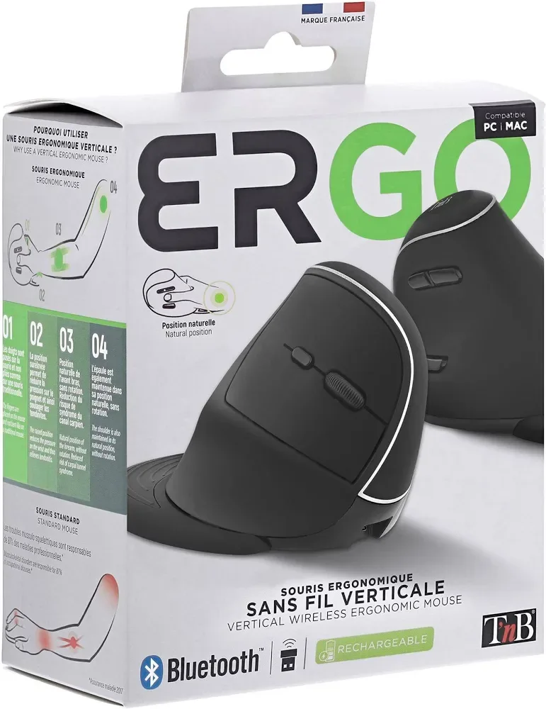 T'nB Ergonomique Verticale Noir - vue 4