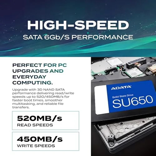 ADATA ASU650SS-512GT-R 512 Go SSD 2.5" - vue 3