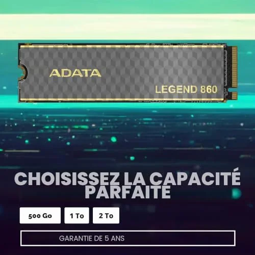 ADATA LEGEND 860 1 To SSD PCIe 4.0 - vue 3