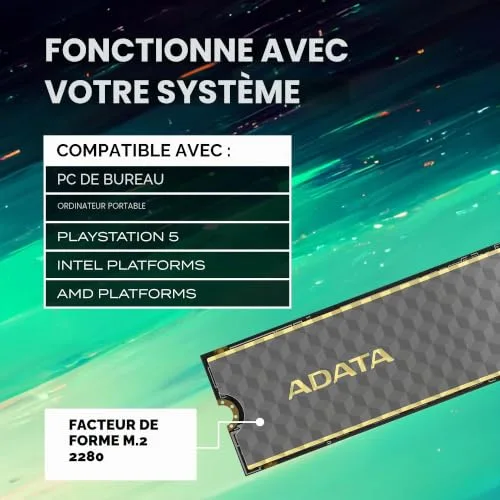 ADATA LEGEND 860 1 To SSD PCIe 4.0 - vue 5