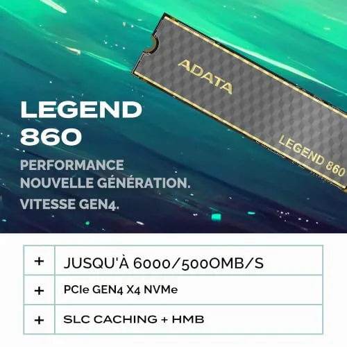 ADATA LEGEND 860 2 To SSD M.2 PCIe 4.0 - vue 2