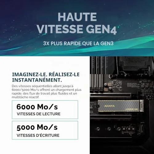 ADATA LEGEND 860 2 To SSD M.2 PCIe 4.0 - vue 5