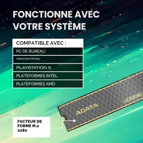 ADATA LEGEND 860 2 To SSD M.2 PCIe 4.0 - vue 6