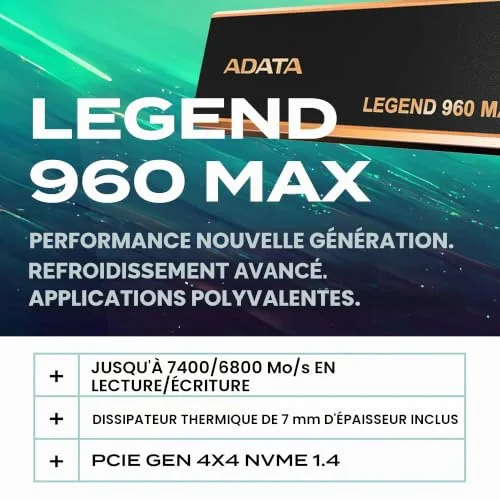 Adata LEGEND 960 MAX 4 TB SSD - vue 2
