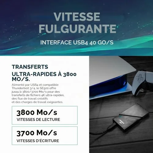 ADATA SE920 1 To SSD Externe USB 4 - vue 5
