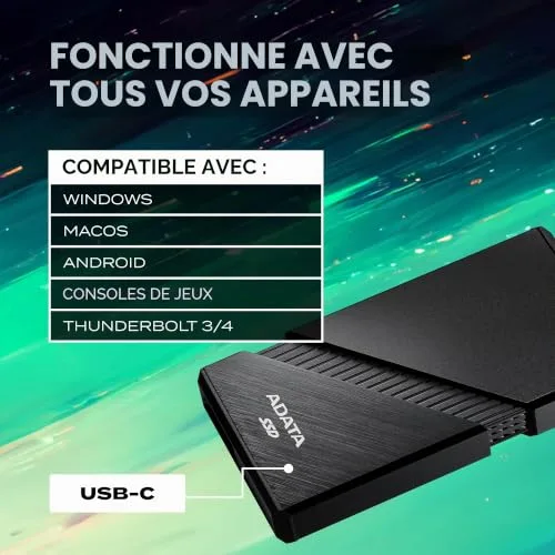 ADATA SE920 1 To SSD Externe USB 4 - vue 6