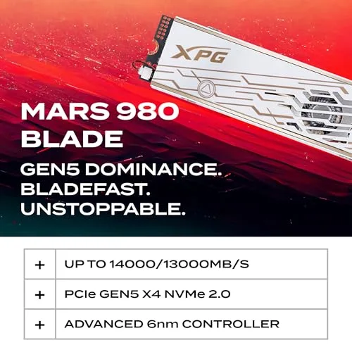 ADATA XPG MARS 980 PRO 2 To PCIe 5.0 - vue 2