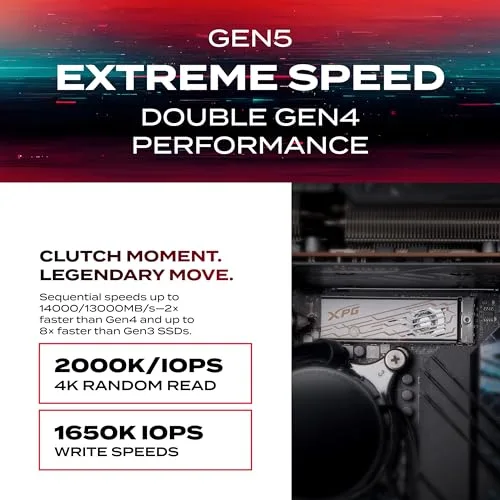 ADATA XPG MARS 980 PRO 2 To PCIe 5.0 - vue 4