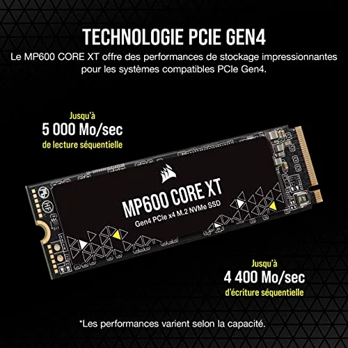 Corsair MP600 CORE XT 4 To - vue 3