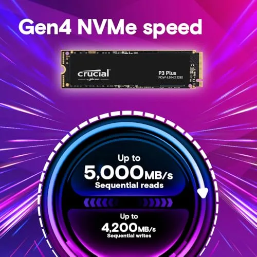 Crucial P3 Plus 500 Go SSD PCIe 4.0 - vue 2