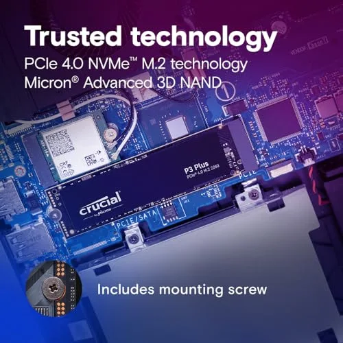 Crucial P3 Plus 500 Go SSD PCIe 4.0 - vue 5