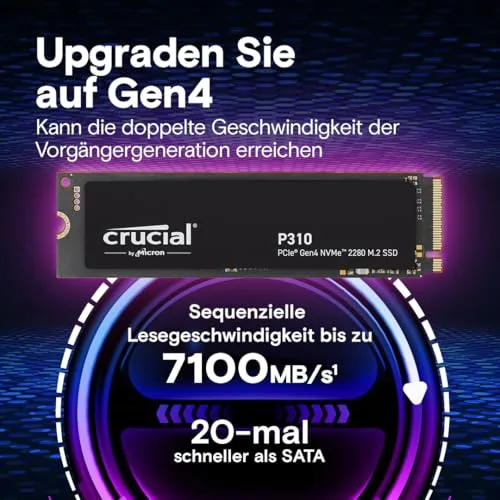 Crucial P310 1 To SSD PCIe 4.0 - vue 2