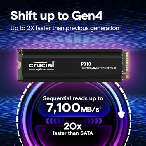 Crucial P310 4TB SSD M.2 PCIe 4.0 - vue 2