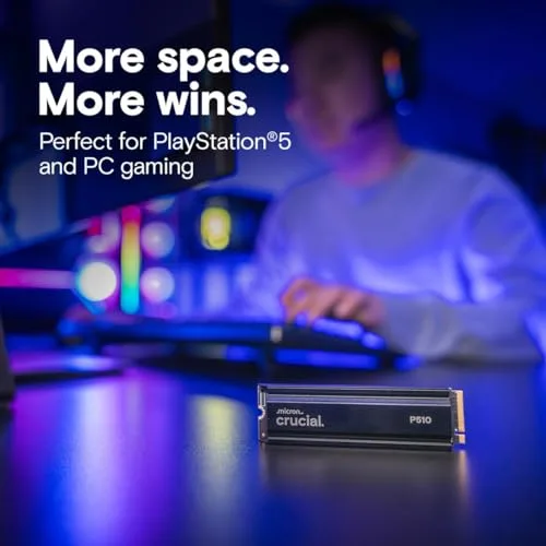 Crucial P510 1TB PCIe 5.0 SSD - vue 3