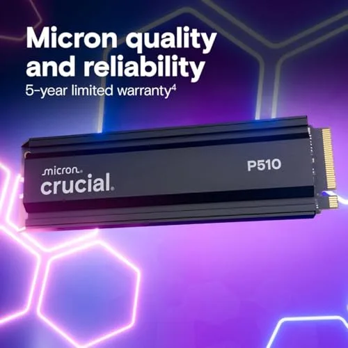 Crucial P510 1TB PCIe 5.0 SSD - vue 6