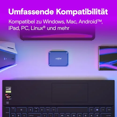 Crucial X10 4TB SSD Externe - vue 3