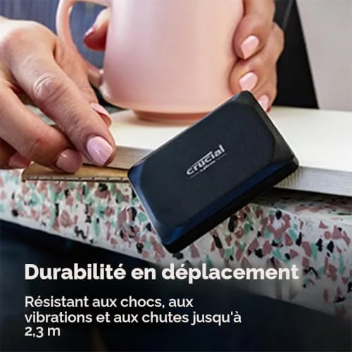 Crucial X9 4 To Noir - vue 3