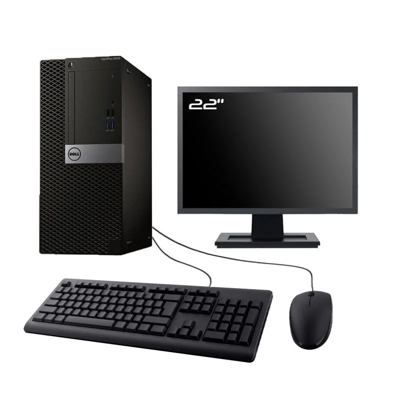 Dell OptiPlex 5040 MT i5-6400 8 Go SSD Wi‑Fi + écran 22