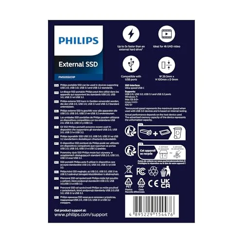 Disco Duro Philips SSD Externe 500GB - vue 3