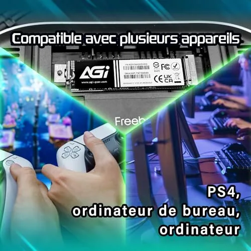 Disque Dur AGI Gear AGI2T0GIMAI298 2TB SSD - vue 6