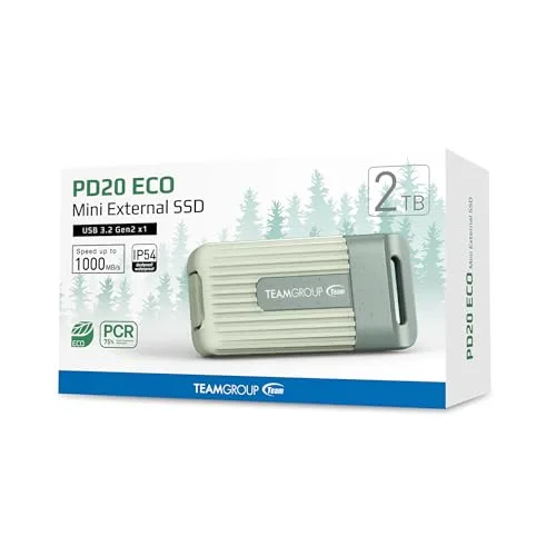Disque Dur Team Group PD20 ECO Mini 2TB SSD USB - vue 7