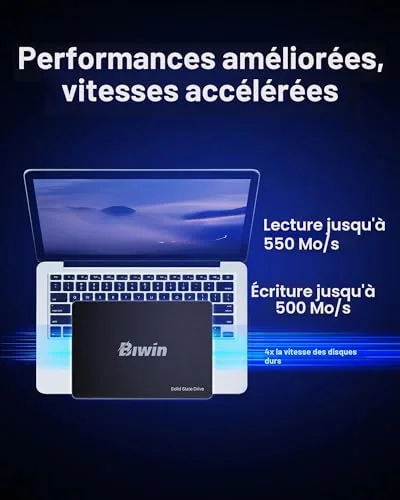 Disque SSD Biwin M100 1 To SATA3 - vue 3
