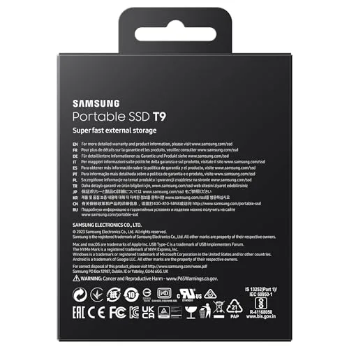 Disque SSD Externe Samsung T9 2 To - vue 4