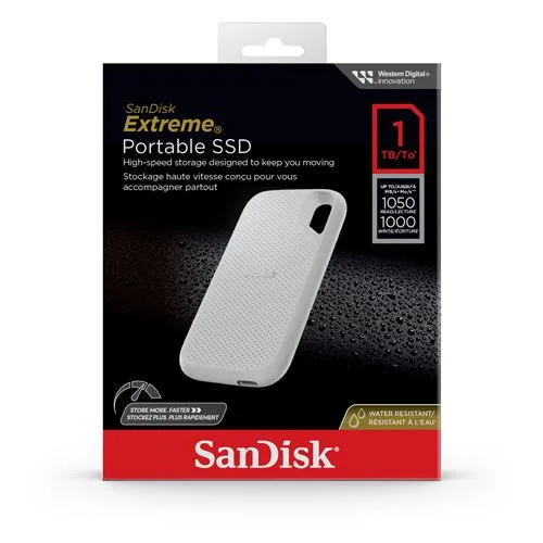 Disque SSD externe SanDisk Extreme 1 To Blanc