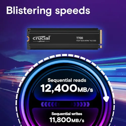 Disque SSD Interne Crucial T700 2 To Noir - vue 2