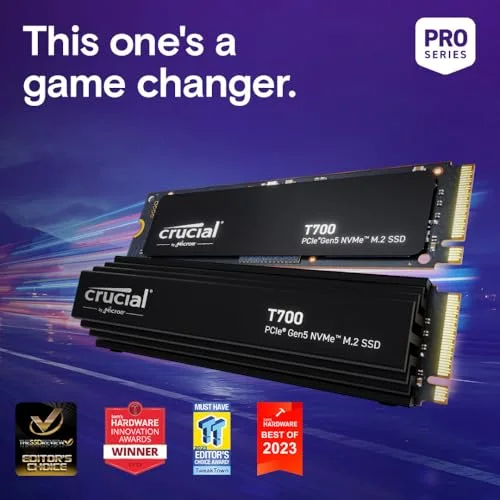 Disque SSD Interne Crucial T700 2 To Noir - vue 6