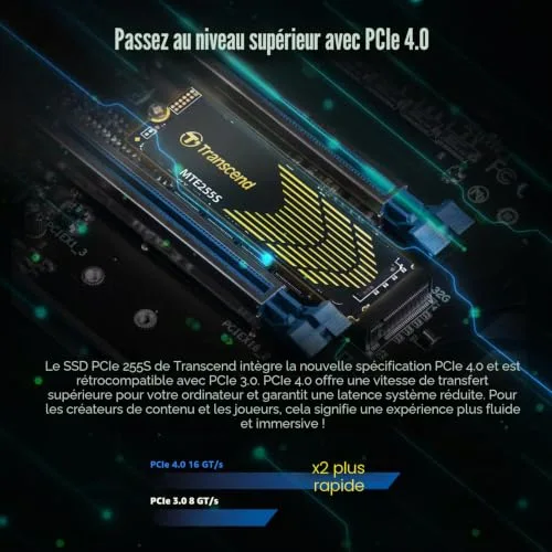 Disque SSD Transcend MTE255S 1TB - vue 4