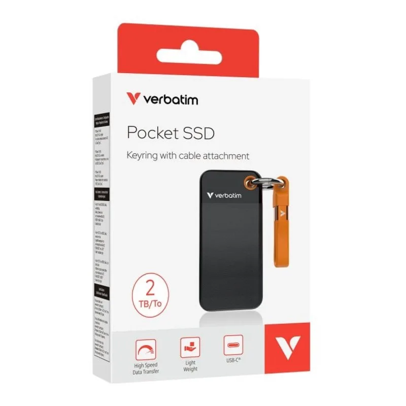 Disque SSD Verbatim Pocket 2 To USB C