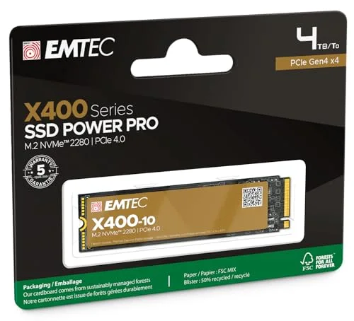 EMTEC Power Pro X400-10 SSD 4 To PCIe 4.0 - vue 3