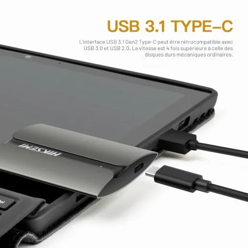 HIKSEMI SSD Externe Black T300S 2TO - vue 3
