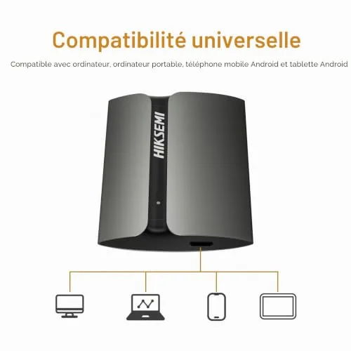 HIKSEMI SSD Externe Black T300S 2TO - vue 4