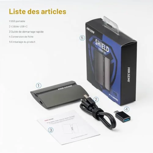 HIKSEMI SSD Externe Black T300S 2TO - vue 8