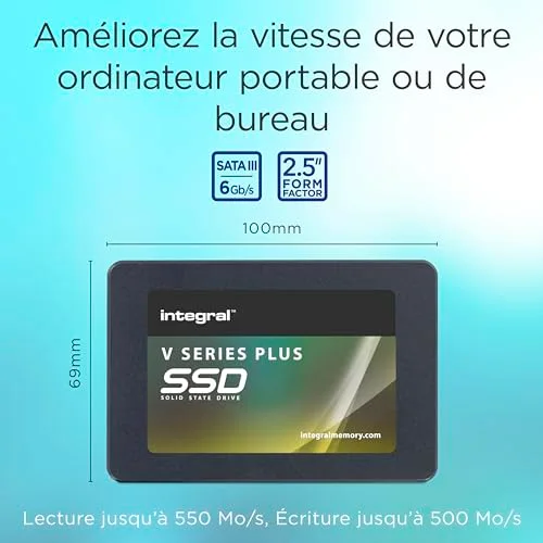 Integral V Series Plus SSD 256 Go 2.5" SATA - vue 3