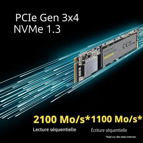 Intenso PREMIUM SSD 250 Go M.2 NVMe - vue 3