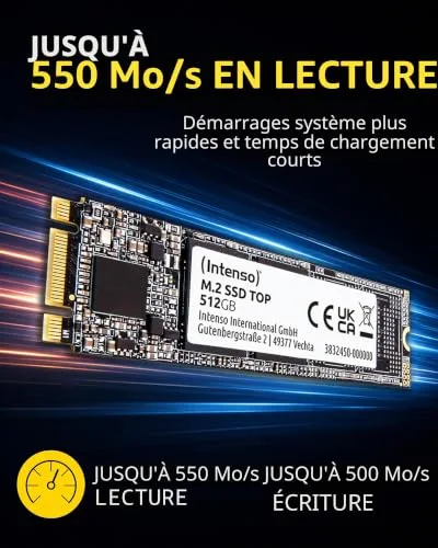 Intenso TOP SSD 512 Go M.2 SATA - vue 2