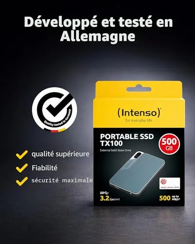 Intenso TX100 500 Go SSD Externe - vue 9