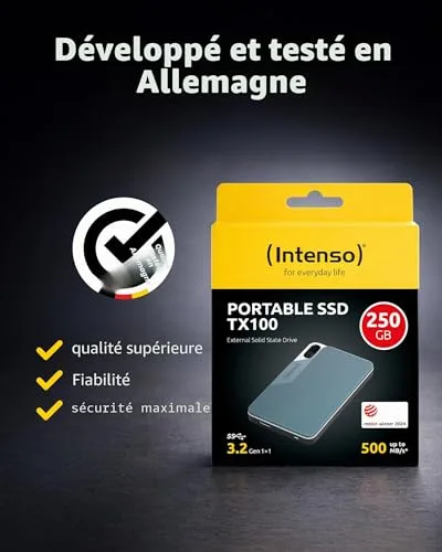 Intenso TX100 SSD 250 Go Externe - vue 9