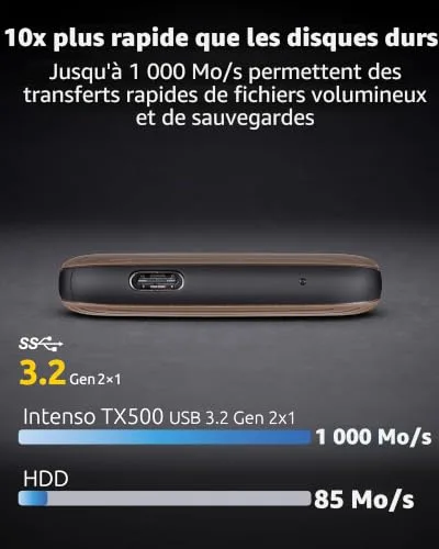 Intenso TX500 500 Go SSD Externe - vue 2