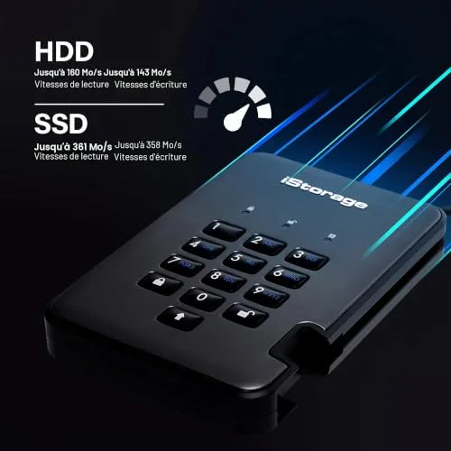 iStorage diskAshur PRO² SSD 1 To chiffré - vue 6