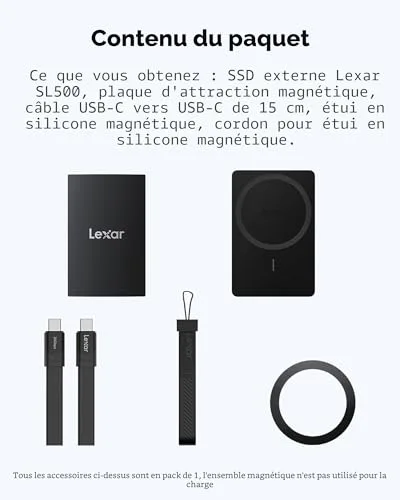Lexar SL500 SSD Externe 1 To - vue 8
